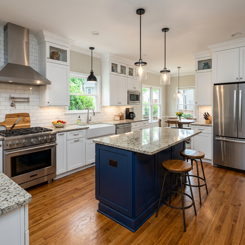 Modern renovated kitchen interior in Duluth, Metro Atlanta, GA